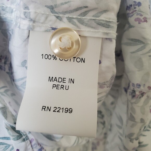 Kennington California Short Sleeve Button Up Shirt White Summer Men's Size XL - Picture 9 of 16